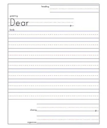 Friendly Letter Template Pdf Free Download Printable