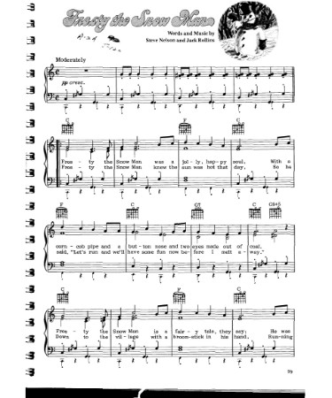 Frosty The Snowman Sheet Music Pdf Scouting Web