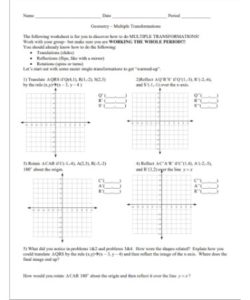 Geometry Transformations Worksheet PDF – Scouting Web