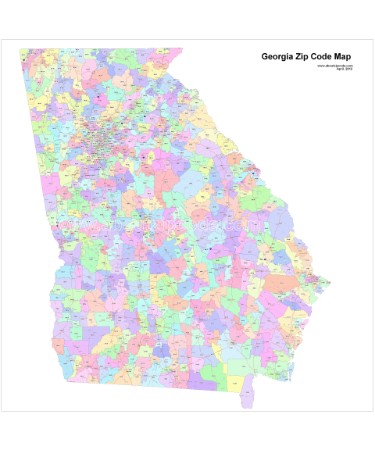 Georgia Zip Code Map PDF