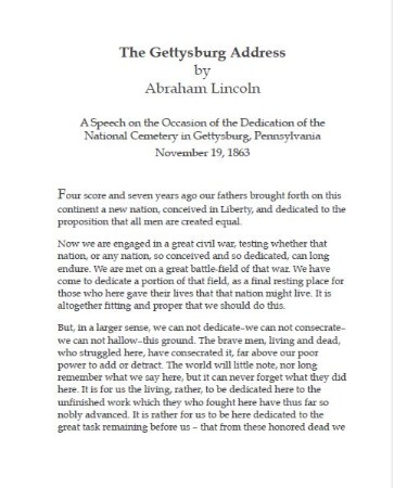 Gettysburg Address PDF