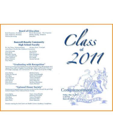 Graduation Program Template PDF