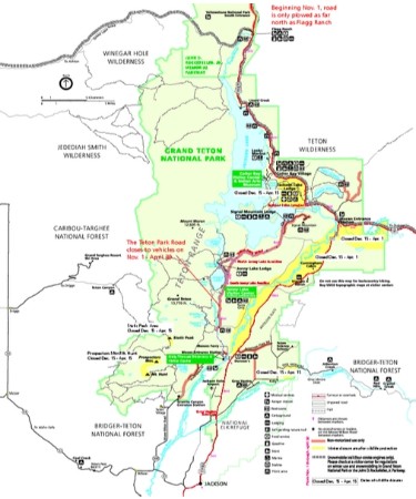 Grand Teton National Park Map PDF