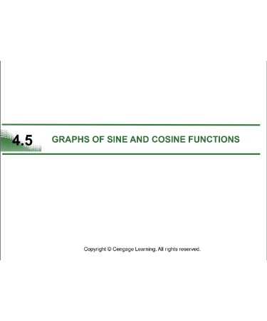 Graphing Sine And Cosine Functions Worksheet PDF
