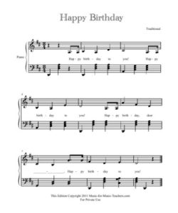 🎂 Happy Birthday Sheet Music PDF - Free Download (PRINTABLE)