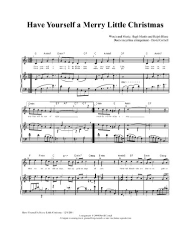 Have Yourself A Merry Little Christmas Sheet Music PDF