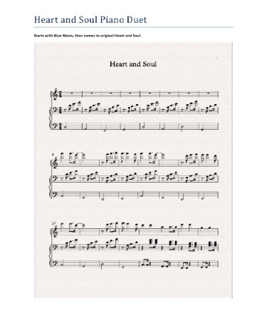 Heart And Soul Piano Sheet Music PDF