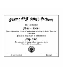 🏫 High School Diploma Template PDF - Free Download (PRINTABLE)