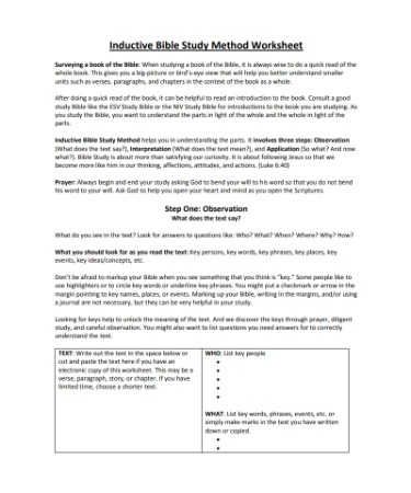 inductive bible study worksheet pdf free download printable