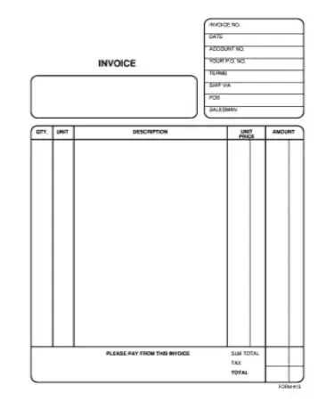 Invoice Template Fillable PDF