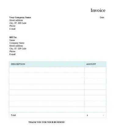 invoice template pdf free download printable