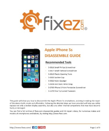 iPhone 5S Screw Chart PDF