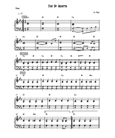 Jar Of Hearts Piano Sheet Music PDF