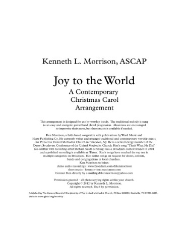 Joy To The World Sheet Music PDF