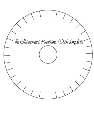 Kumihimo Disk Template PDF