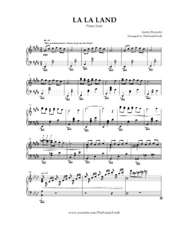🎻 La La Land Piano Sheet Music PDF - Free Download (PRINTABLE)