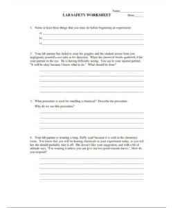 💻 Lab Safety Worksheet PDF - Free Download (PRINTABLE)