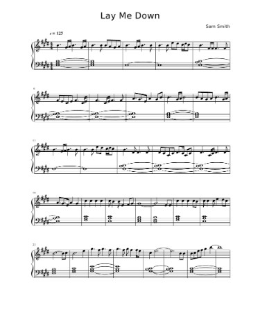 Lay Me Down Sheet Music PDF