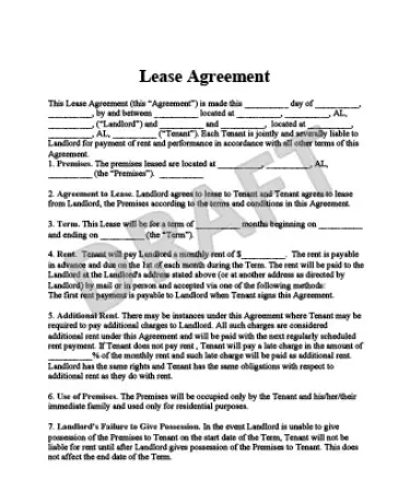 Lease Agreement Template PDF