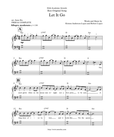 Let It Go Piano Sheet Music PDF – Scouting Web