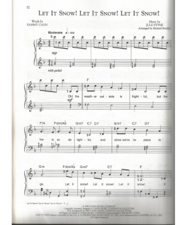 let it snow piano sheet music easy kid
