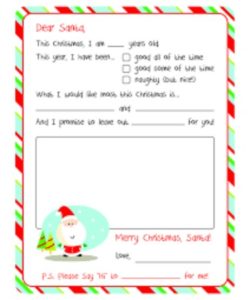 🎅 Letter To Santa Template PDF - Free Download (PRINTABLE)