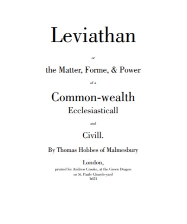 leviathan hobbes book