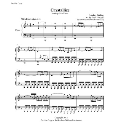 Lindsey Stirling Sheet Music PDF