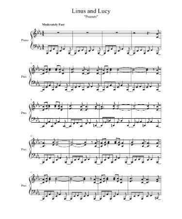 Linus And Lucy Sheet Music PDF