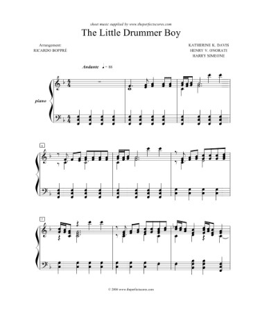 ???? Little Drummer Boy Sheet Music PDF - Free Download (PRINTABLE)
