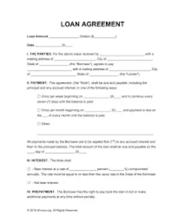 Loan Agreement Template PDF