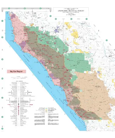 Los Padres National Forest Map PDF