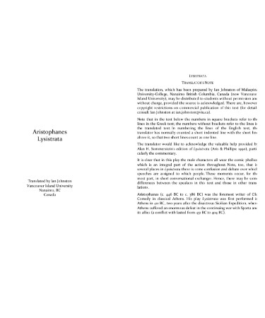Lysistrata PDF