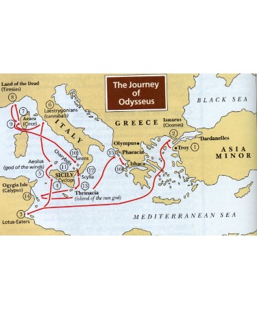 Map Of Odysseus Journey PDF