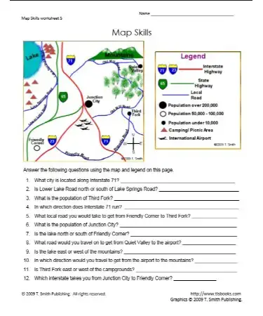 map skills worksheets pdf free download printable