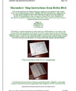 🗺 Marauders Map Printable PDF - Free Download (PRINTABLE)