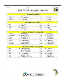 Measurement Conversion Chart PDF - Free Download (PRINTABLE)
