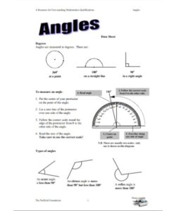 measuring angles with protractors worksheet