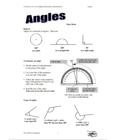 measuring angles worksheet pdf free download printable