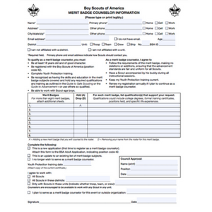 merit badge counselor form