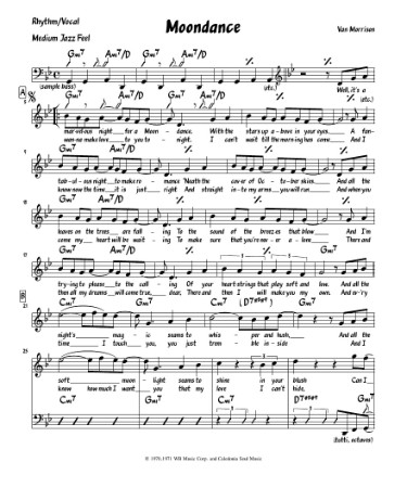 Moondance Sheet Music PDF