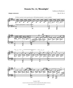 moonlight sonata easy sheet music free