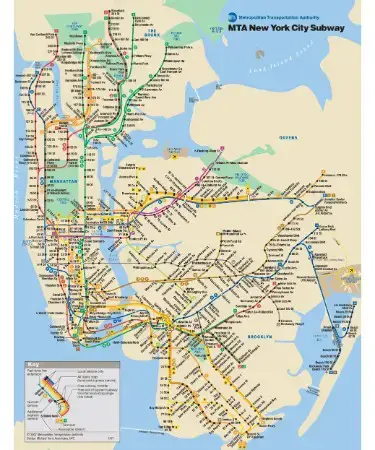 Nyc Metro Map Pdf 🗺 Mta Nyc Subway Map Pdf - Free Download (Printable)