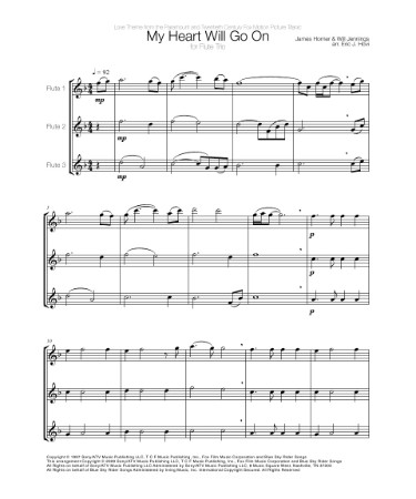 My Heart Will Go On Flute Sheet Music PDF