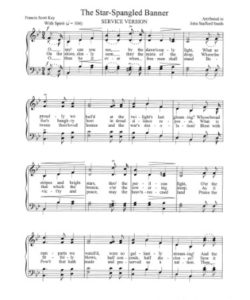 🏞 National Anthem Sheet Music PDF - Free Download (PRINTABLE)