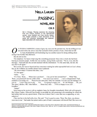 Nella Larsen Passing PDF