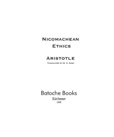 Nicomachean Ethics PDF