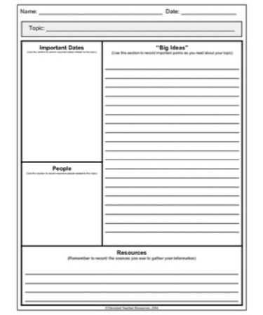 Note Taking Template PDF