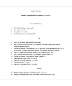 📖 Novel Outline Template PDF - Free Download (PRINTABLE)