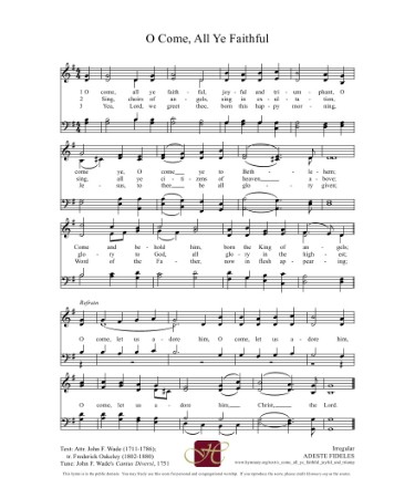 ⭕ O Come All Ye Faithful Sheet Music PDF - Free Download (PRINTABLE)